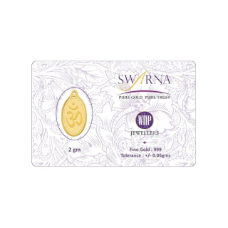 2 gram OM Gold Pendant at Rs.11970 (After 10% Bank Off) + Extra 3.5% GP Rewards